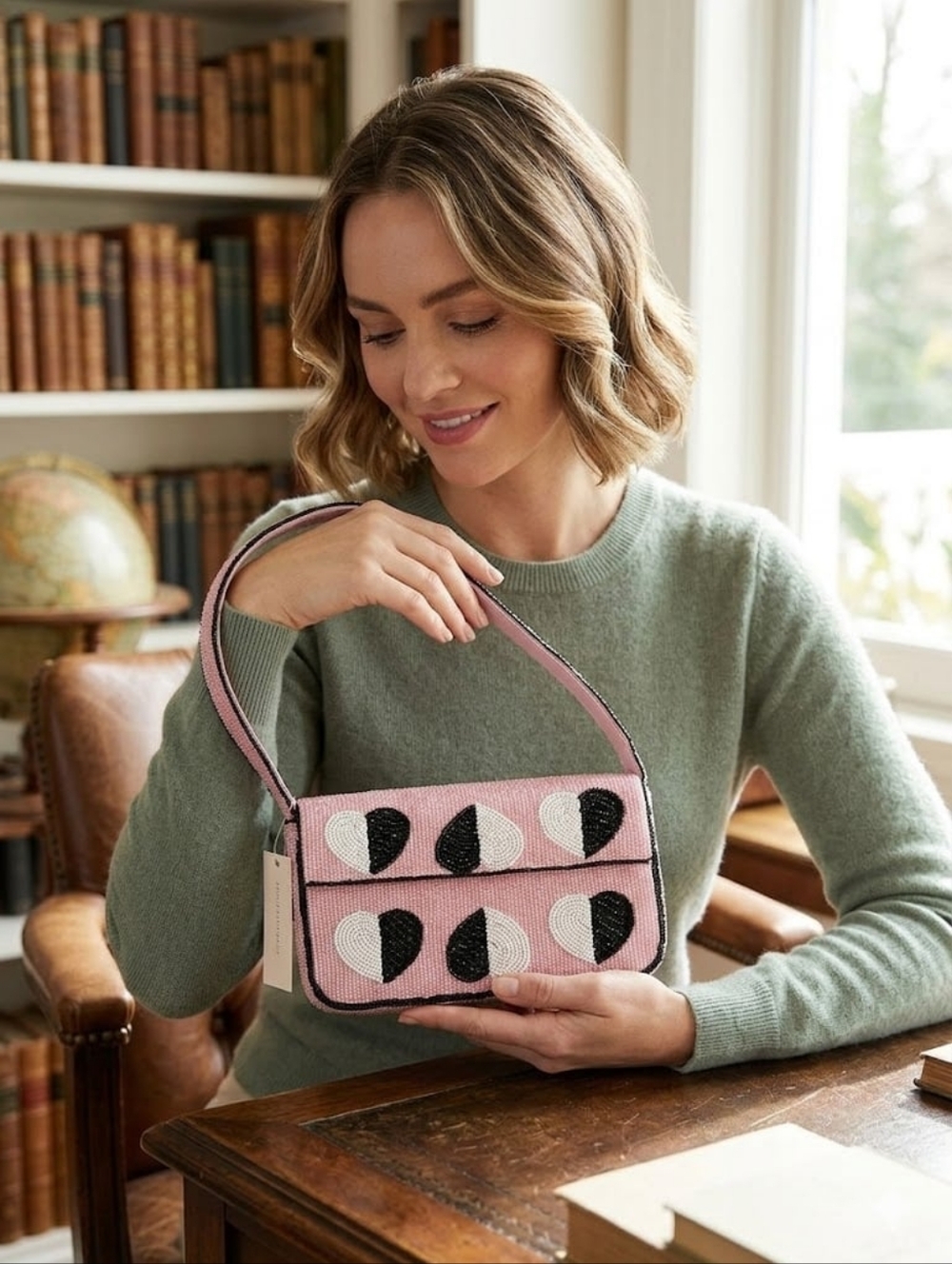 Beaded Heart Purse